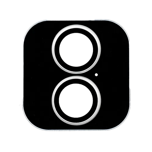 Metal Glass Lens Protection Compatible for iPhone 16 / 16 Plus - White