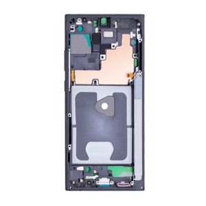 Mid-Frame Housing With Small Parts and Adhesive Pre-Installed Compatible for Samsung Galaxy Note 20 Ultra - Black