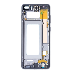 Mid-Frame Housing With Small Parts and Adhesive Pre-Installed Compatible for Samsung Galaxy S10 Plus - Black