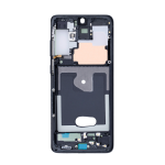 Mid-Frame Housing With Small Parts and Adhesive Pre-Installed Compatible for Samsung Galaxy S20 Plus - Black