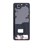 Mid-Frame Housing With Small Parts and Adhesive Pre-Installed Compatible for Samsung Galaxy S21 Ultra 5G - Black