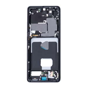 Mid-Frame Housing With Small Parts and Adhesive Pre-Installed Compatible for Samsung Galaxy S21 Ultra 5G - Black