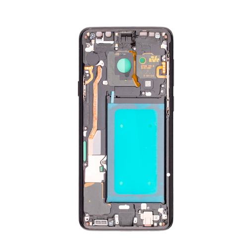 Mid-Frame Housing With Small Parts and Adhesive Pre-Installed Compatible for Samsung Galaxy S9 Plus - Black