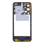 Mid-Frame Housing with Fingerprint Compatible for Samsung Galaxy A16 5G (A166U / 2024) (PULL / A) - Black