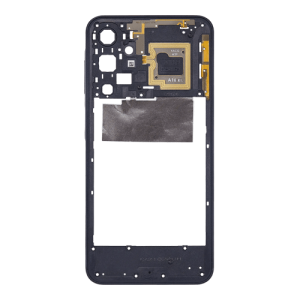 Mid-Frame Housing with Fingerprint Compatible for Samsung Galaxy A16 5G (A166U / 2024) (PULL / A) - Black