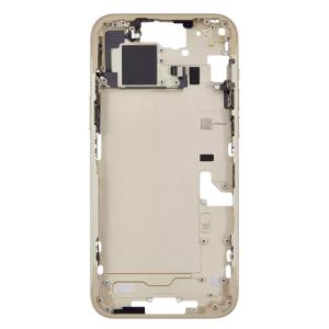 Mid-Frame Housing with Hard Buttons and Sim Tray Compatible for Apple iPhone 15 Plus - Yellow