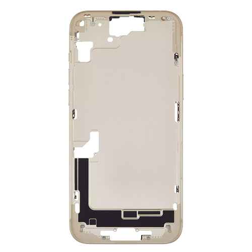 Mid-Frame Housing with Hard Buttons and Sim Tray Compatible for Apple iPhone 15 Plus - Yellow