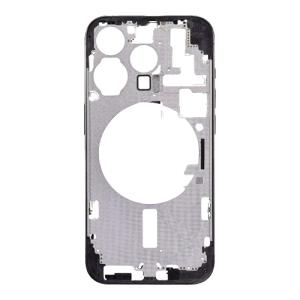 Mid-Frame Housing with Hard Buttons and Sim Tray Compatible for Apple iPhone 15 Pro - Black Titanium