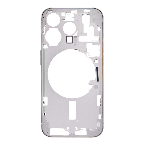 Mid-Frame Housing with Hard Buttons and Sim Tray Compatible for Apple iPhone 15 Pro - Natural Titanium