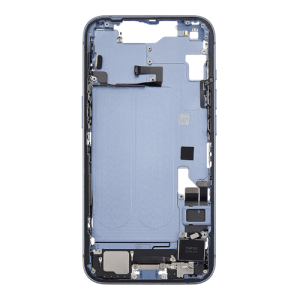 Mid-Frame Housing with Small Parts Pre-Installed Compatible for Apple iPhone 14 - Blue