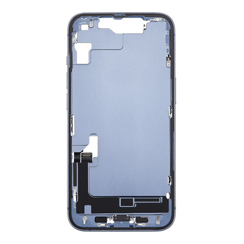 Mid-Frame Housing with Small Parts Pre-Installed Compatible for Apple iPhone 14 - Blue