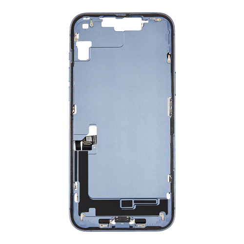 Mid-Frame Housing with Small Parts Pre-Installed Compatible for Apple iPhone 14 Plus - Blue