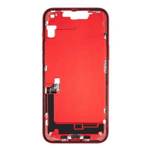 Mid-Frame Housing with Small Parts Pre-Installed Compatible for Apple iPhone 14 Plus - Red