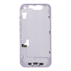 Mid-Frame Housing with Small Parts Pre-Installed Compatible for Apple iPhone 14 - Purple