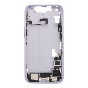 Mid-Frame Housing with Small Parts Pre-Installed Compatible for Apple iPhone 14 - Purple