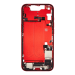 Mid-Frame Housing with Small Parts Pre-Installed Compatible for Apple iPhone 14 - Red
