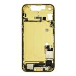 Mid-Frame Housing with Small Parts Pre-Installed Compatible for Apple iPhone 14 - Yellow