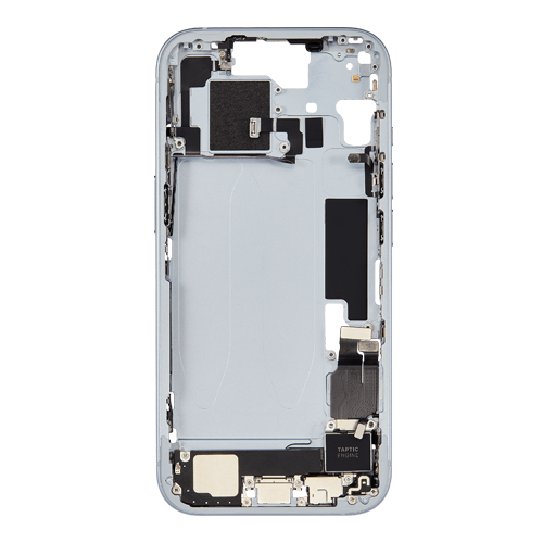Mid-Frame Housing with Small Parts Pre-Installed Compatible for Apple iPhone 15 - Blue