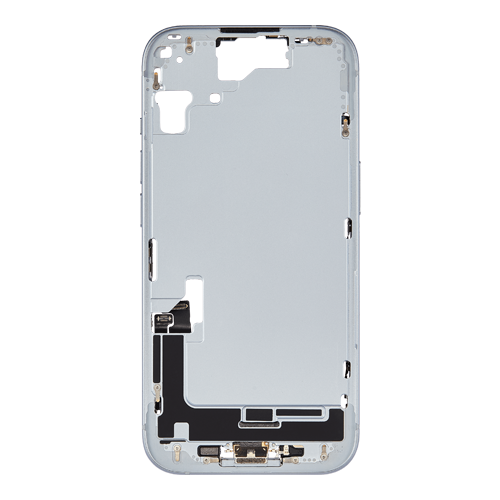 Mid-Frame Housing with Small Parts Pre-Installed Compatible for Apple iPhone 15 - Blue