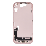 Mid-Frame Housing with Small Parts Pre-Installed Compatible for Apple iPhone 15 - Pink
