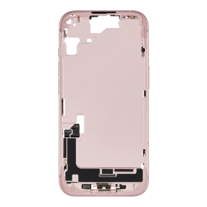 Mid-Frame Housing with Small Parts Pre-Installed Compatible for Apple iPhone 15 - Pink