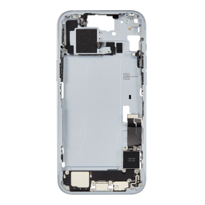 Mid-Frame Housing with Small Parts Pre-Installed Compatible for Apple iPhone 15 Plus - Blue