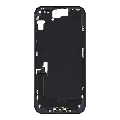 Mid-Frame Housing with Small Parts Pre-Installed Compatible for Apple iPhone 15 Plus - Midnight