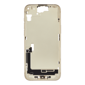 Mid-Frame Housing with Small Parts Pre-Installed Compatible for Apple iPhone 15 Plus - Yellow