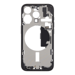 Mid-Frame Housing with Small Parts Pre-Installed Compatible for Apple iPhone 15 Pro - Black Titanium