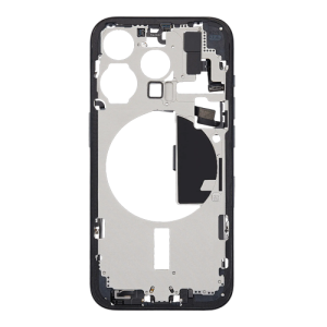 Mid-Frame Housing with Small Parts Pre-Installed Compatible for Apple iPhone 15 Pro - Blue Titanium