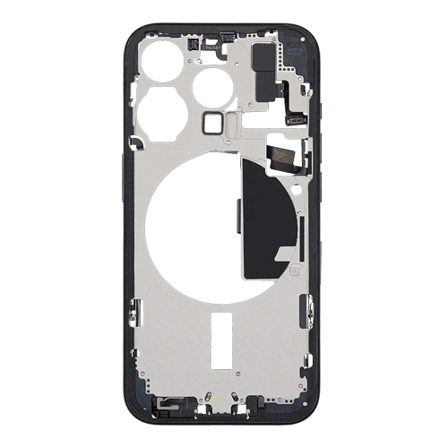 Mid-Frame Housing with Small Parts Pre-Installed Compatible for Apple iPhone 15 Pro - Blue Titanium