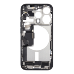 Mid-Frame Housing with Small Parts Pre-Installed Compatible for Apple iPhone 15 Pro - Blue Titanium