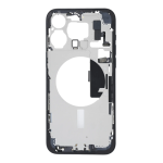 Mid-Frame Housing with Small Parts Pre-Installed Compatible for Apple iPhone 15 Pro Max - Blue Titanium