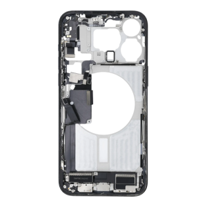 Mid-Frame Housing with Small Parts Pre-Installed Compatible for Apple iPhone 15 Pro Max - Blue Titanium