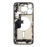 Mid-Frame Housing with Small Parts Pre-Installed Compatible for Apple iPhone 15 Pro Max - White Titanium