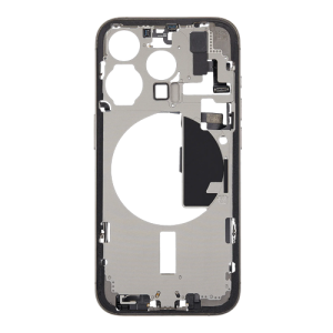 Mid-Frame Housing with Small Parts Pre-Installed Compatible for Apple iPhone 15 Pro - Natural Titanium