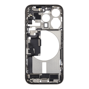 Mid-Frame Housing with Small Parts Pre-Installed Compatible for Apple iPhone 15 Pro - Natural Titanium