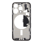 Mid-Frame Housing with Small Parts Pre-Installed Compatible for Apple iPhone 15 Pro - White Titanium