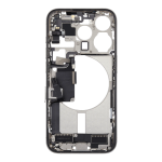Mid-Frame Housing with Small Parts Pre-Installed Compatible for Apple iPhone 15 Pro - White Titanium