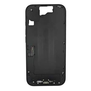 Mid-Frame Housing with Small Parts Pre-Installed Compatible for Apple iPhone 16 - Black