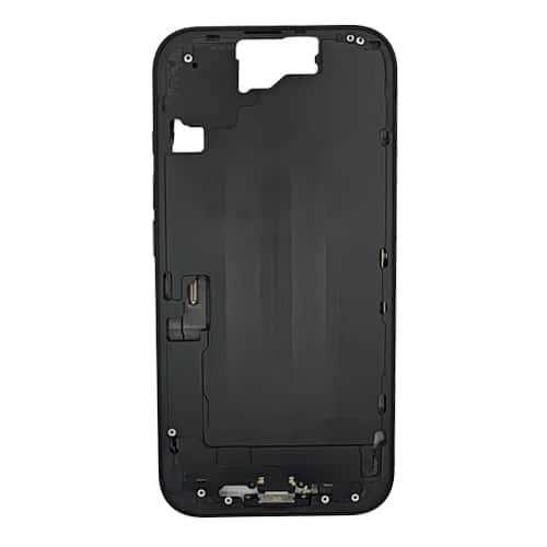 Mid-Frame Housing with Small Parts Pre-Installed Compatible for Apple iPhone 16 - Black