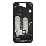 Mid-Frame Housing with Small Parts Pre-Installed Compatible for Apple iPhone 16 - Black