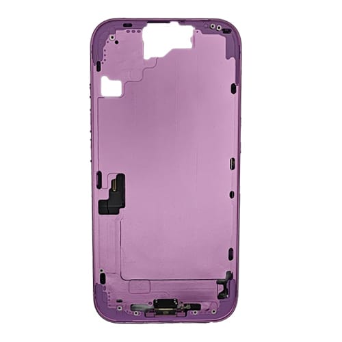 Mid-Frame Housing with Small Parts Pre-Installed Compatible for Apple iPhone 16 - Pink