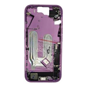 Mid-Frame Housing with Small Parts Pre-Installed Compatible for Apple iPhone 16 - Pink