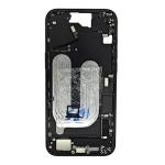 Mid-Frame Housing with Small Parts Pre-Installed Compatible for Apple iPhone 16 Plus - Black