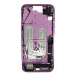 Mid-Frame Housing with Small Parts Pre-Installed Compatible for Apple iPhone 16 Plus - Pink