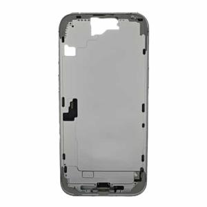 Mid-Frame Housing with Small Parts Pre-Installed Compatible for Apple iPhone 16 Plus - White
