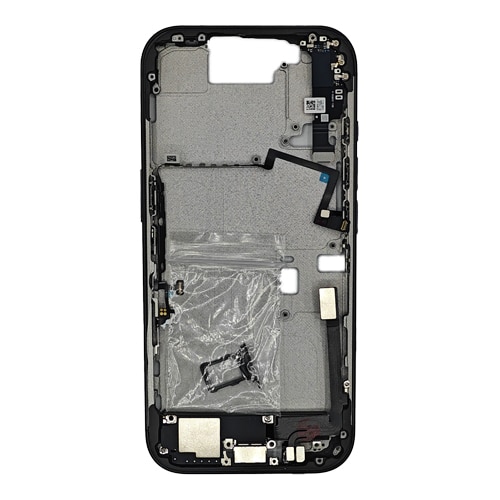 Mid-Frame Housing with Small Parts Pre-Installed Compatible for Apple iPhone 16 Pro - Black Titanium
