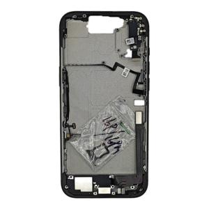 Mid-Frame Housing with Small Parts Pre-Installed Compatible for Apple iPhone 16 Pro Max - Black Titanium