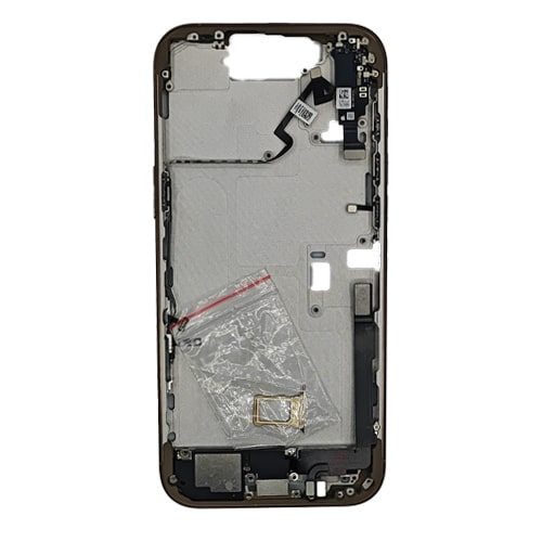 Mid-Frame Housing with Small Parts Pre-Installed Compatible for Apple iPhone 16 Pro Max - Desert Titanium